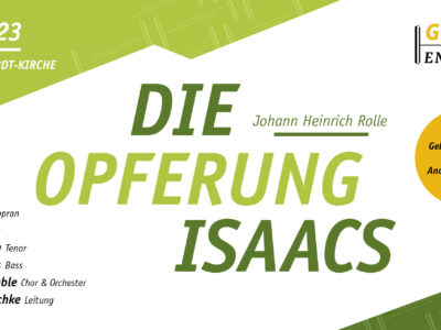 Konzertankündigung Johann Heinrich Rolle „Die Opferung Isaacs“